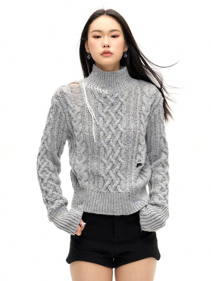 Flaschenhalle hohlen Twist-Pullover