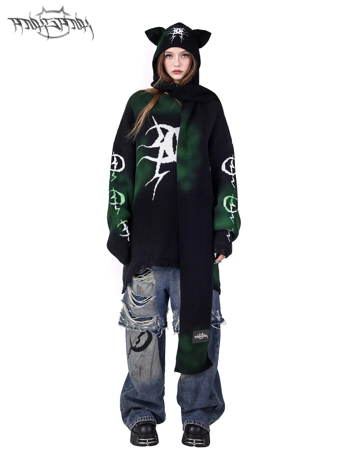 Moon Graffiti OverSize Street Sweater