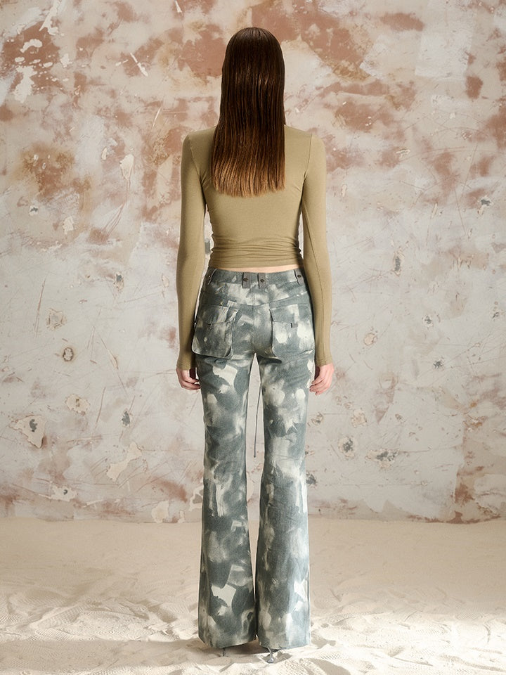 Printed Slim Fit And Booted Pants