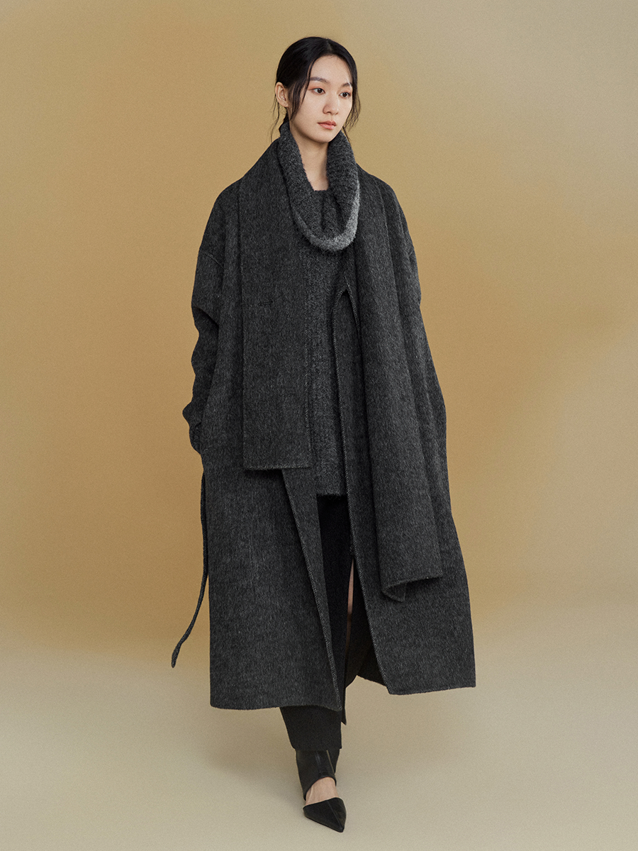 Wrap-style Long Double-sided Coat