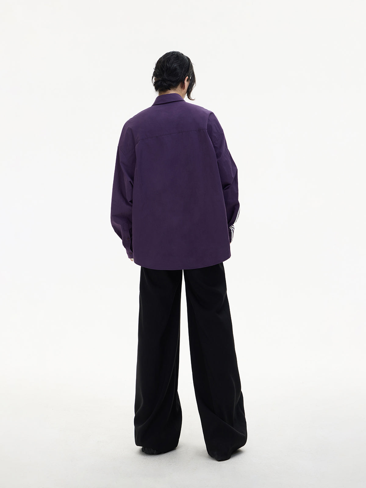 Front Pocket Draped Loose Straight Pants