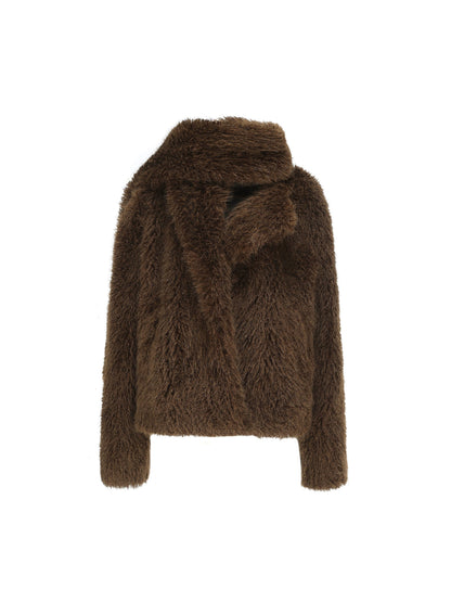 Veste de silencieux courte en peluche