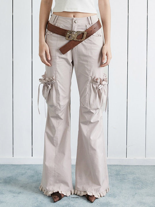 Casual Edge Frill Flare Pants