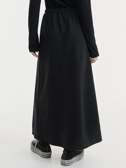 A-line Slit Long Skirt