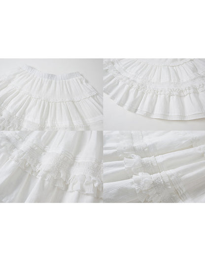 Jacquard Lace Cake Fluffy Skirt