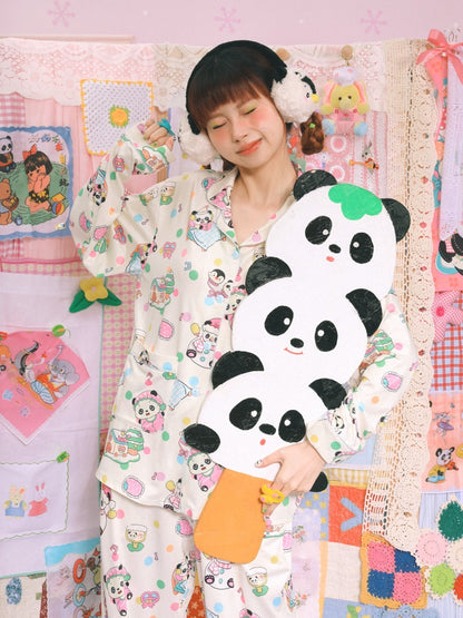 Panda Print Pajamas