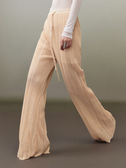 Straight Casual Knitted Wide-leg Pants