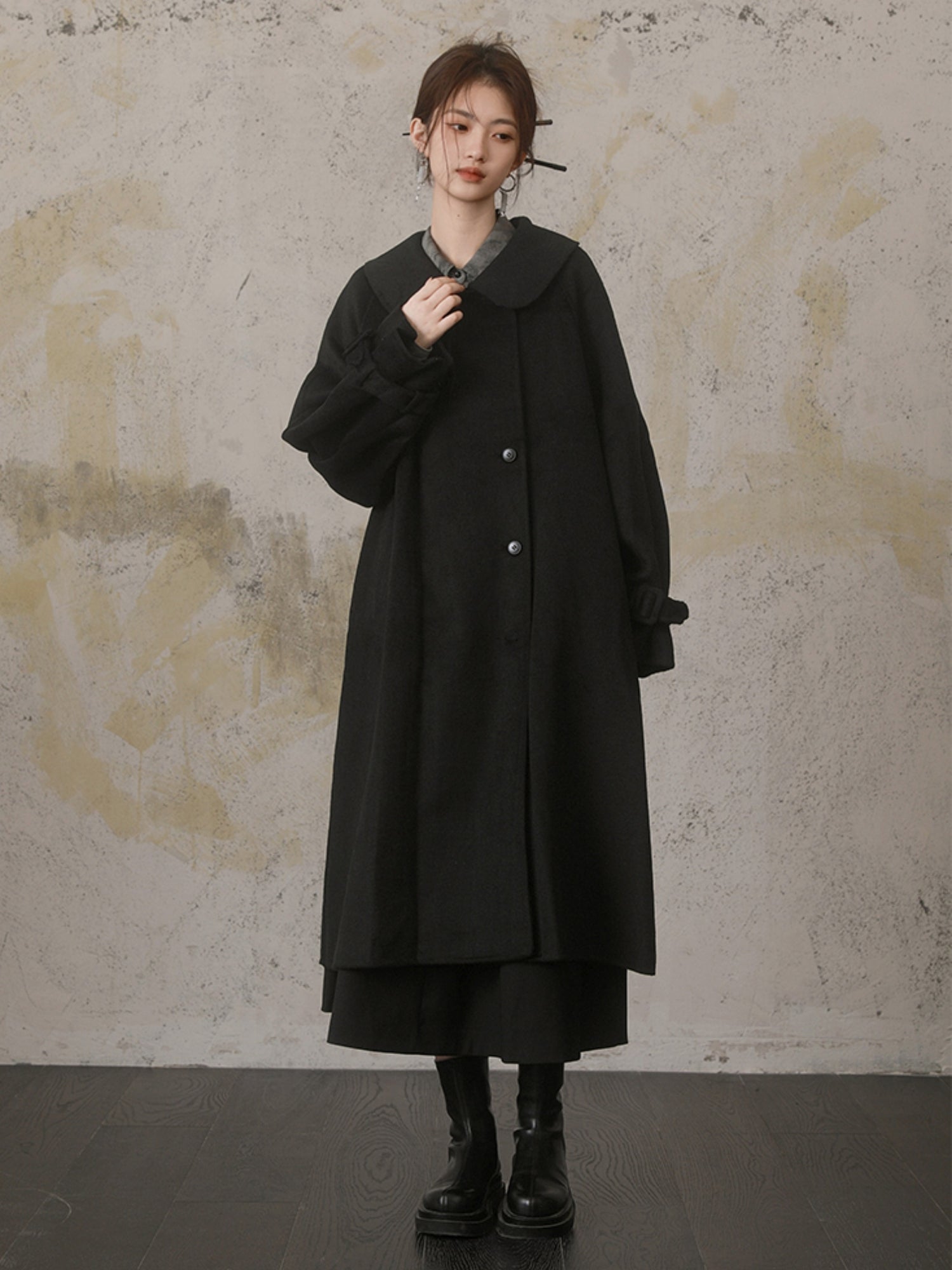 Double-sided Woolen College Style Coat