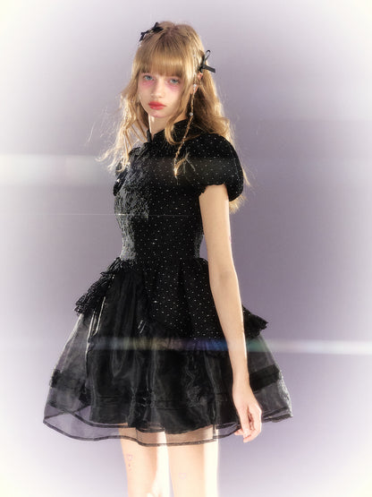 Sequin Chinese Style Baby Doll Princess Dress