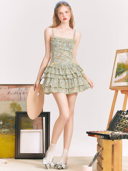 Floral Suspender Cake Dress