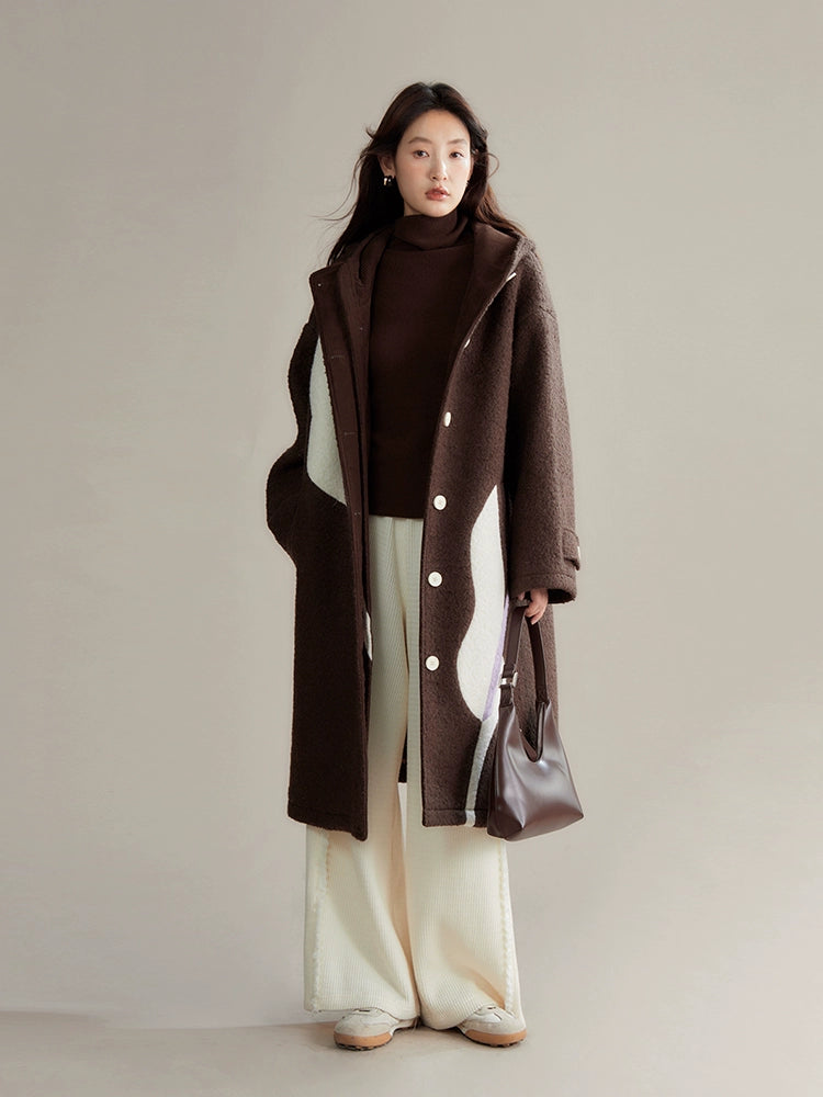 Calla Lily Stitched Hooded Coat