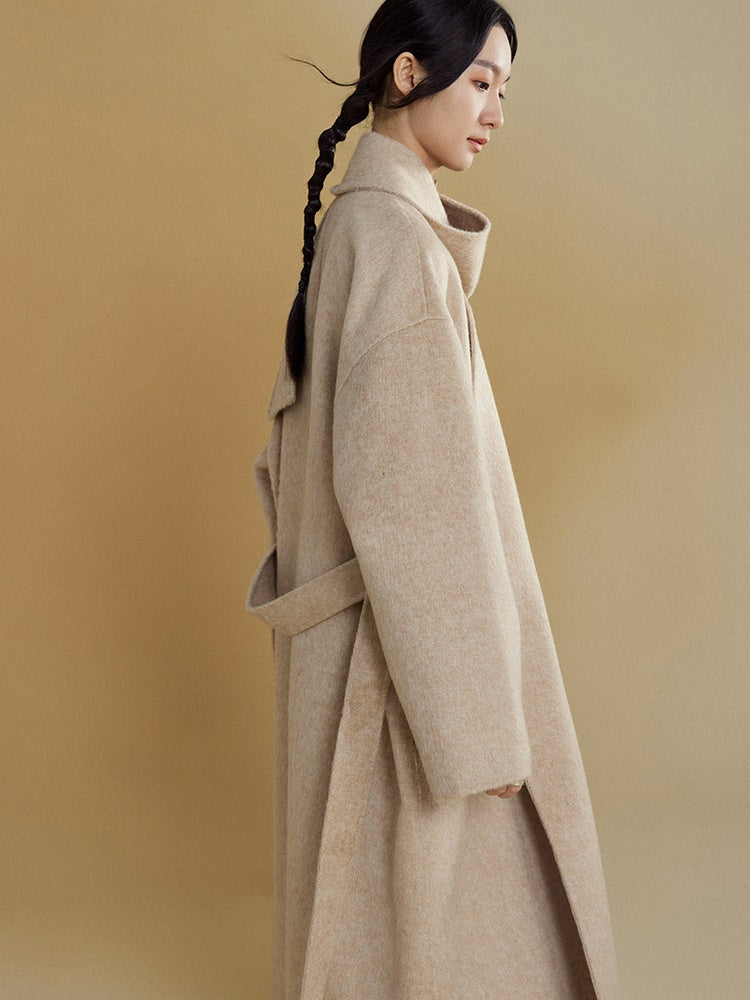 Wrap-style Long Double-sided Coat