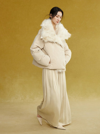 Detachable Fur Collar Short Down Jacket