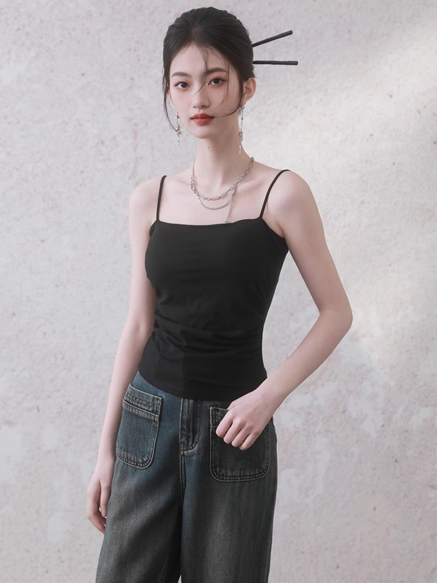 Simple Camisole With Pad