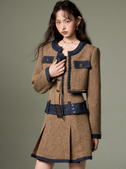 Chic Tweed Short Jacket &amp; Slip Rock