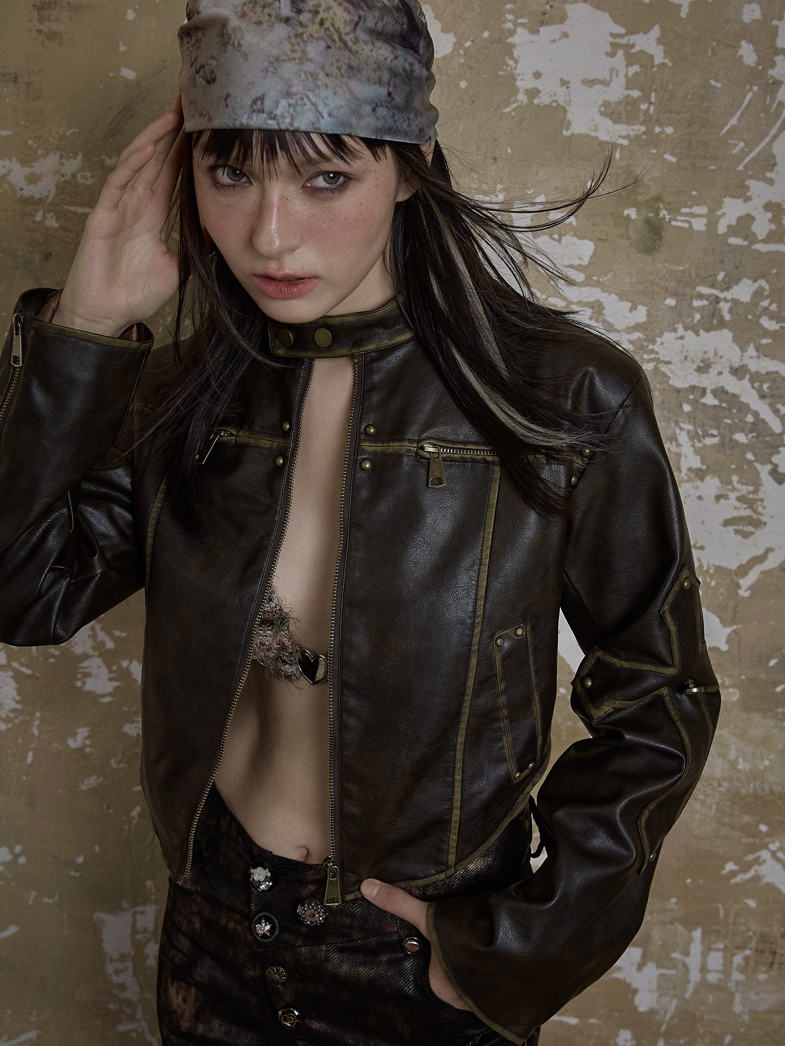 archive cross leather Jacketご確認の下さい