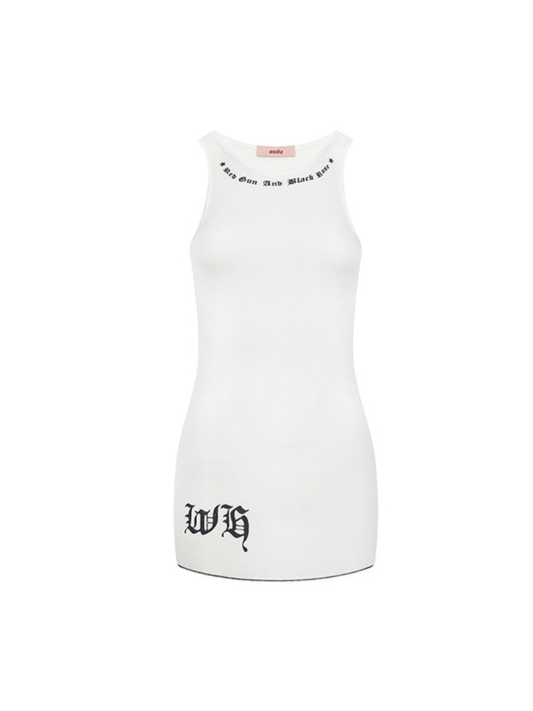 2Type Tight Stretch Casual Mellow Logo Tank-Top