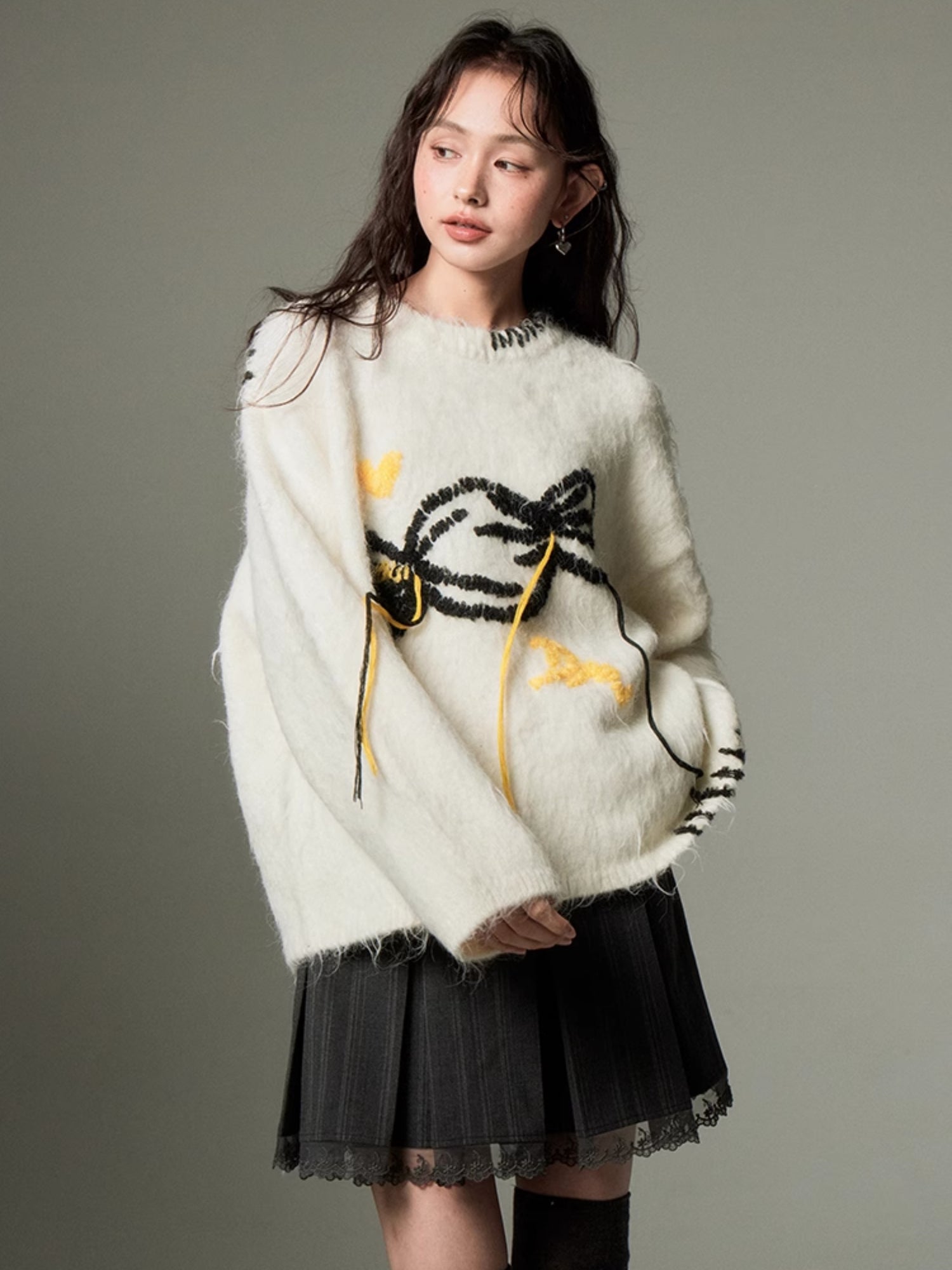 Soft Waxy Candy Embroidered Sweater