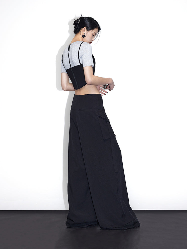 Large Pocket Tooling Wide-leg Pants