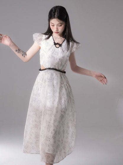 Chinese Style Ink Printing Dress