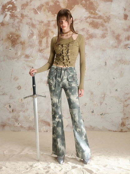 Printed Slim Fit And Booted Pants