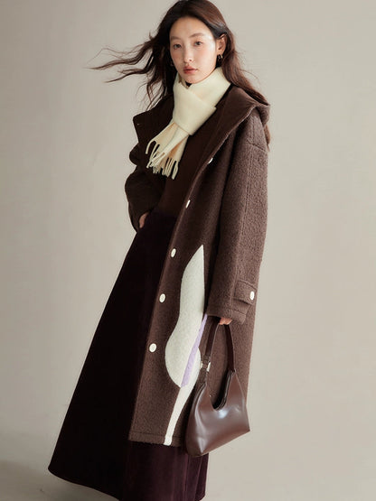 Calla Lily Stitched Hooded Coat