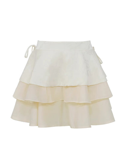 Flare Tiered Cake Chic Classy Retro Mini-Skirt