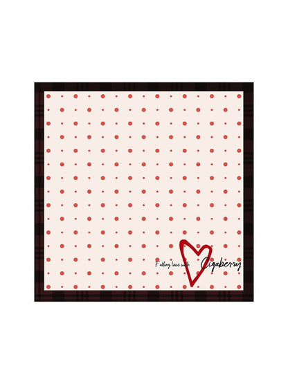 Cute Dot Heart Rose Square Carf