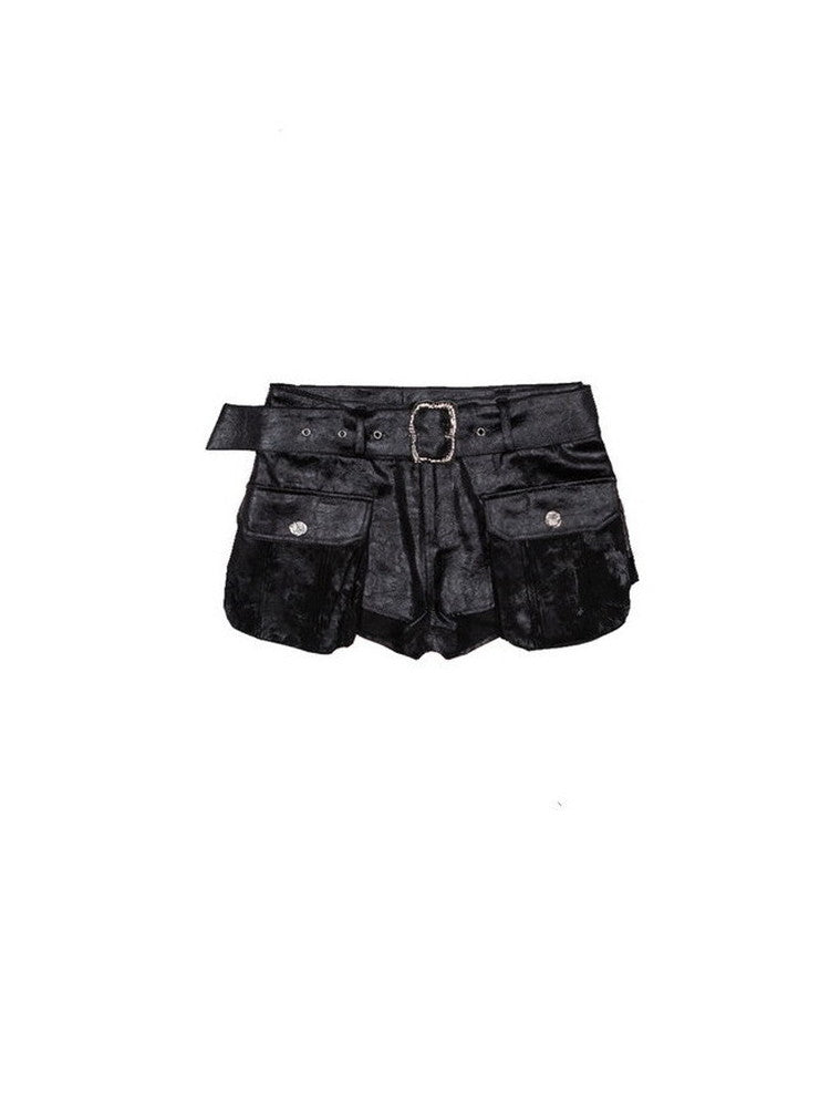 Casual Pocket Blet Short-Pants＆Warmer