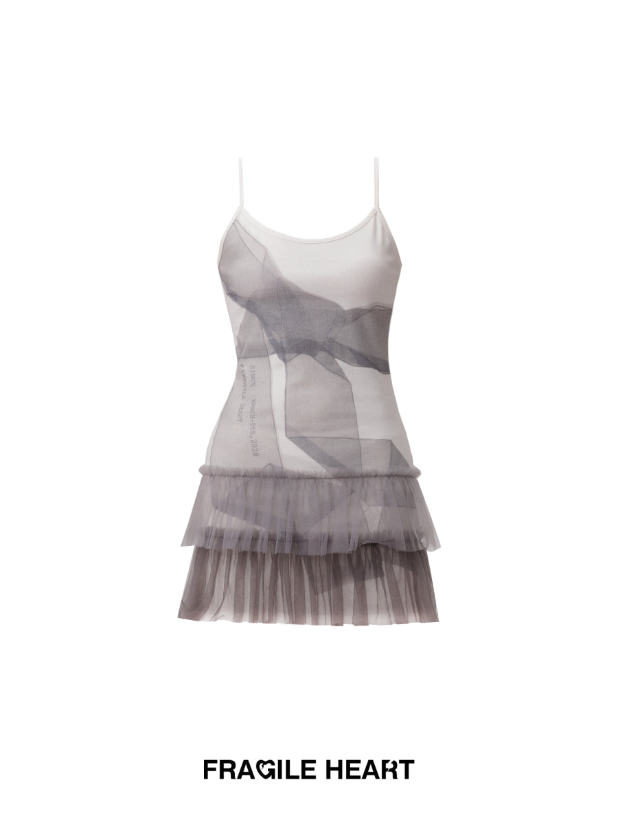 Tiered Ciffon Retro Tulle Short Chic One-Piece – ARCANA ARCHIVE