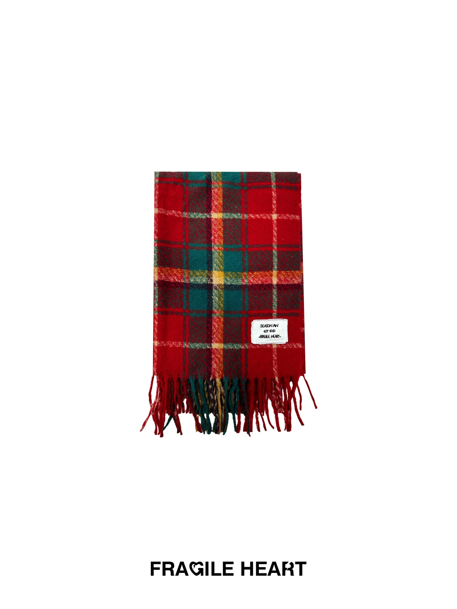 Checked Retro Tassel Casual Simple Muffler