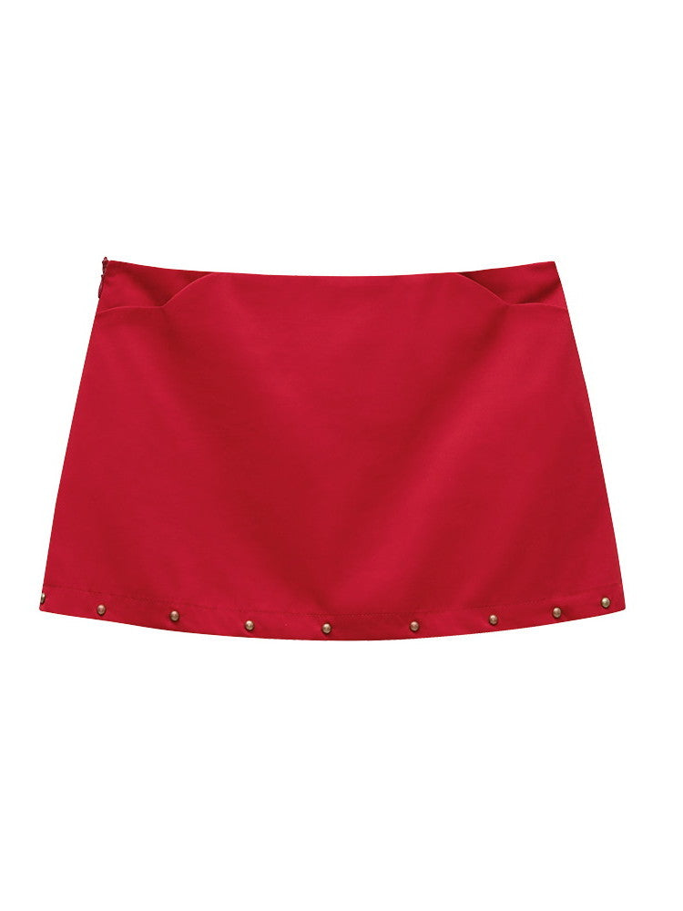 Micro-Mini Tight Vivid Plain Skirt