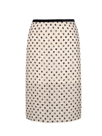 Dot Tight Sheer Nichi Pencil-Skirt