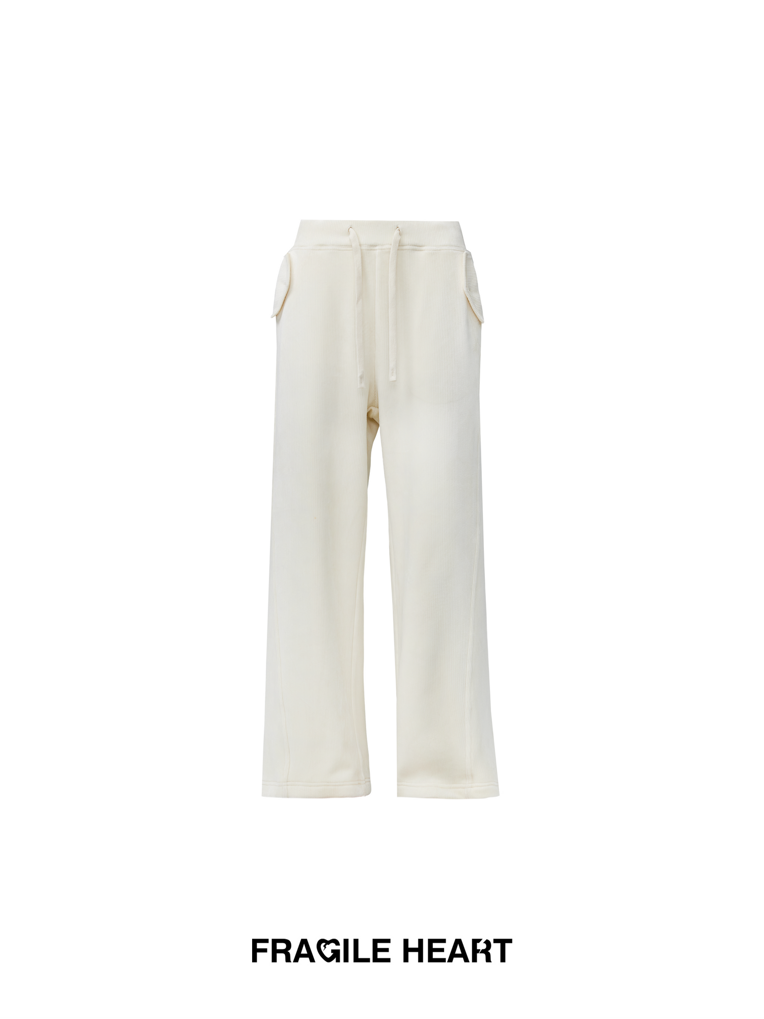 Thick Casual Straight Plain Sweat Wide-Pants