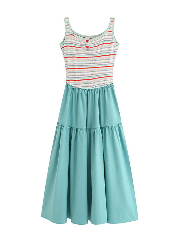 Tiered Flare A-Line Casual Plain Simple Skirt