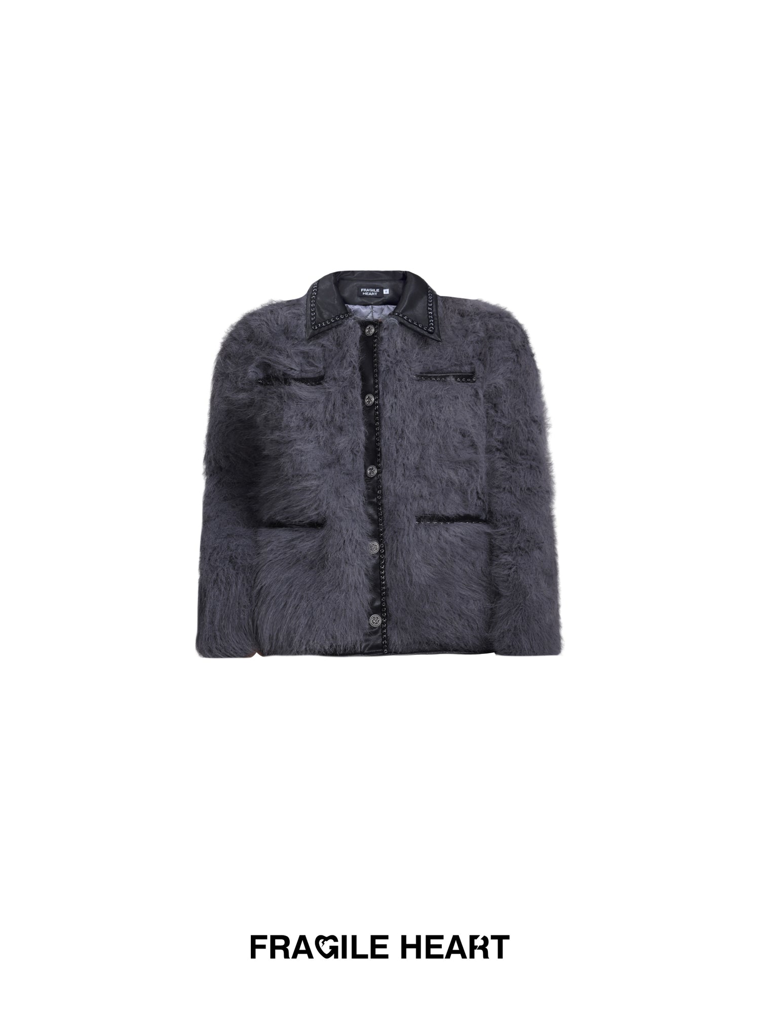 Leather High-End Retro Stitch Chic Fur-Jacket