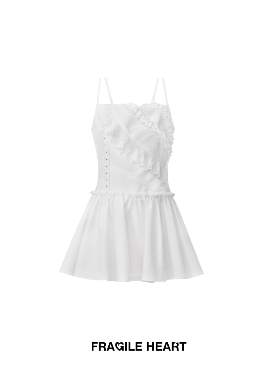 Camisole Frill Gather Chic Short One-Piece