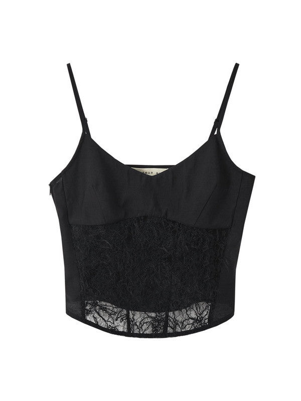 Lace Mesh Flower Elegant Nichi Sexy Plain Camisole