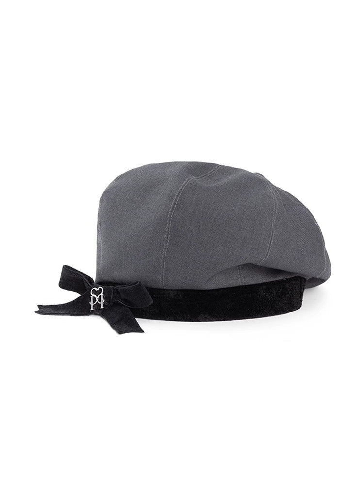 Casual Ribbon Plain Hat Beret