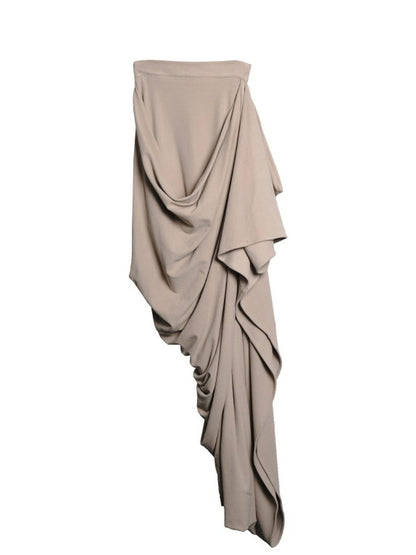 Drape Asymetry Elegant Nichi Skirt