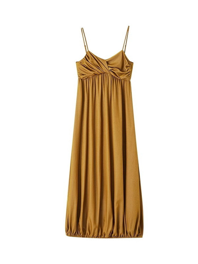 Twist Camisole Balloon Long Dress