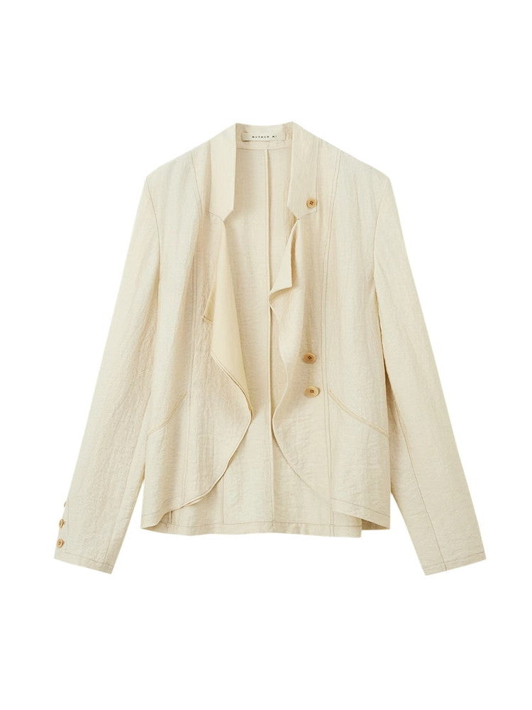 Natural Wrinkled Chic Simple Casual Jacket