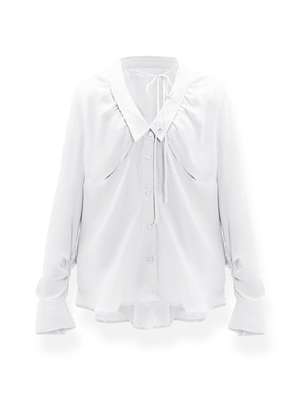 V-Neck Overszie Simple Casual Blouse