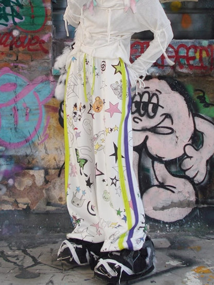 Pantalon de survêtement à imprimé graffiti