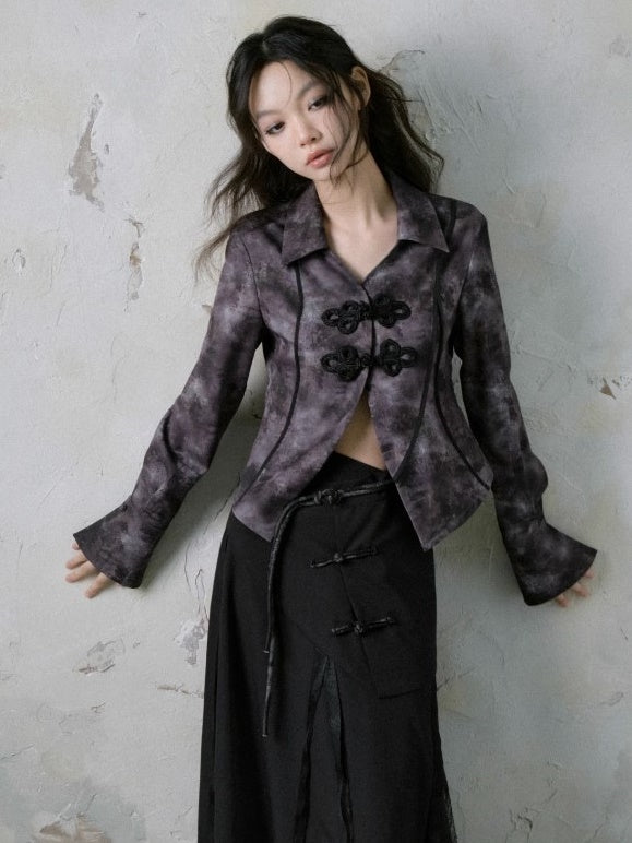 Chinese Style Button Ink Dyeing Shirt – ARCANA ARCHIVE