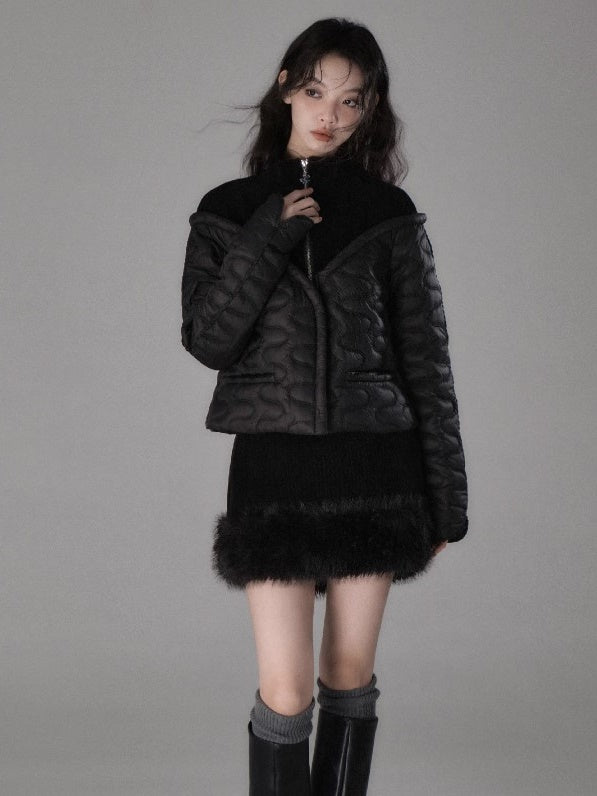 Fur Stitch A-Line Skirt