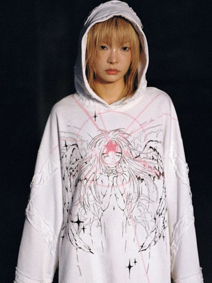 Magic Angel Print Hooded Sweat