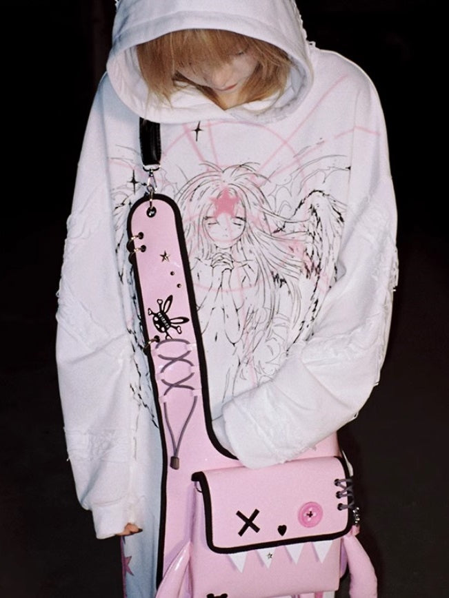 Magic Angel Print Hooded Sweat