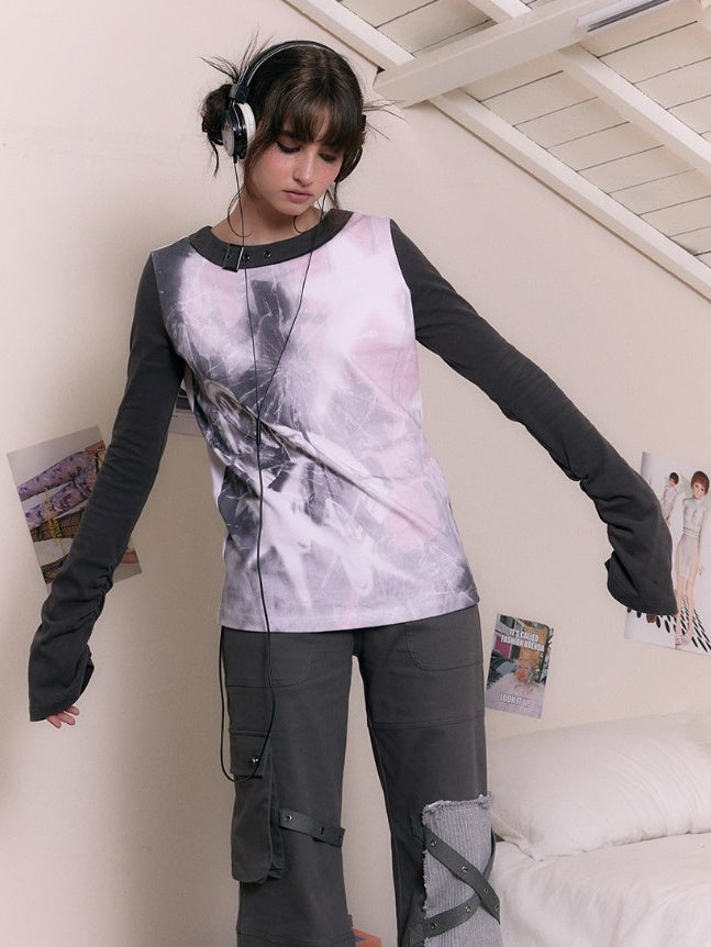 Street Print Long Sleeve T-Shirt