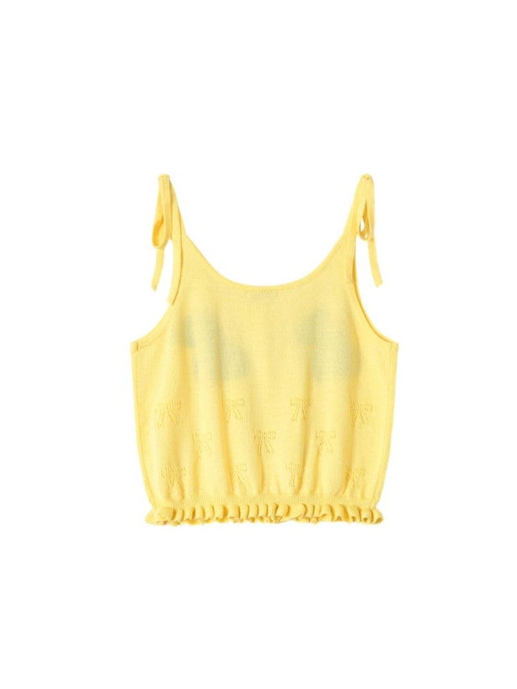 Camisole de sangle en tricot en cerisier